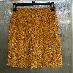 Gold sequin skirt